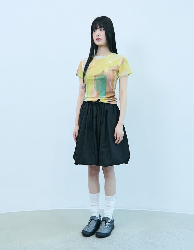 CH EMBROIDERED LOGO WOMAN T-SHIRT(YELLOW)