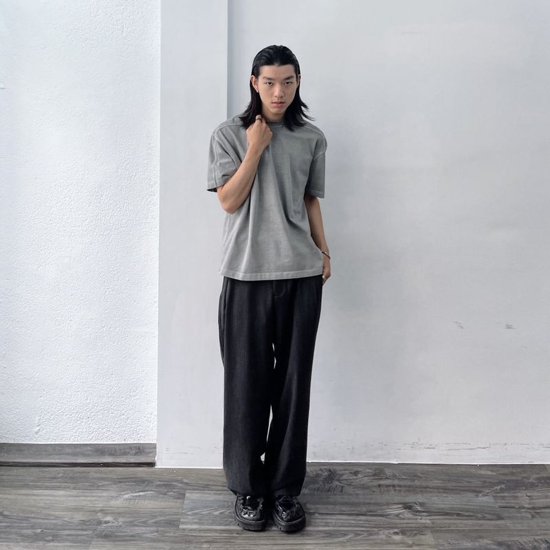 Shadow Texture Wide Trousers