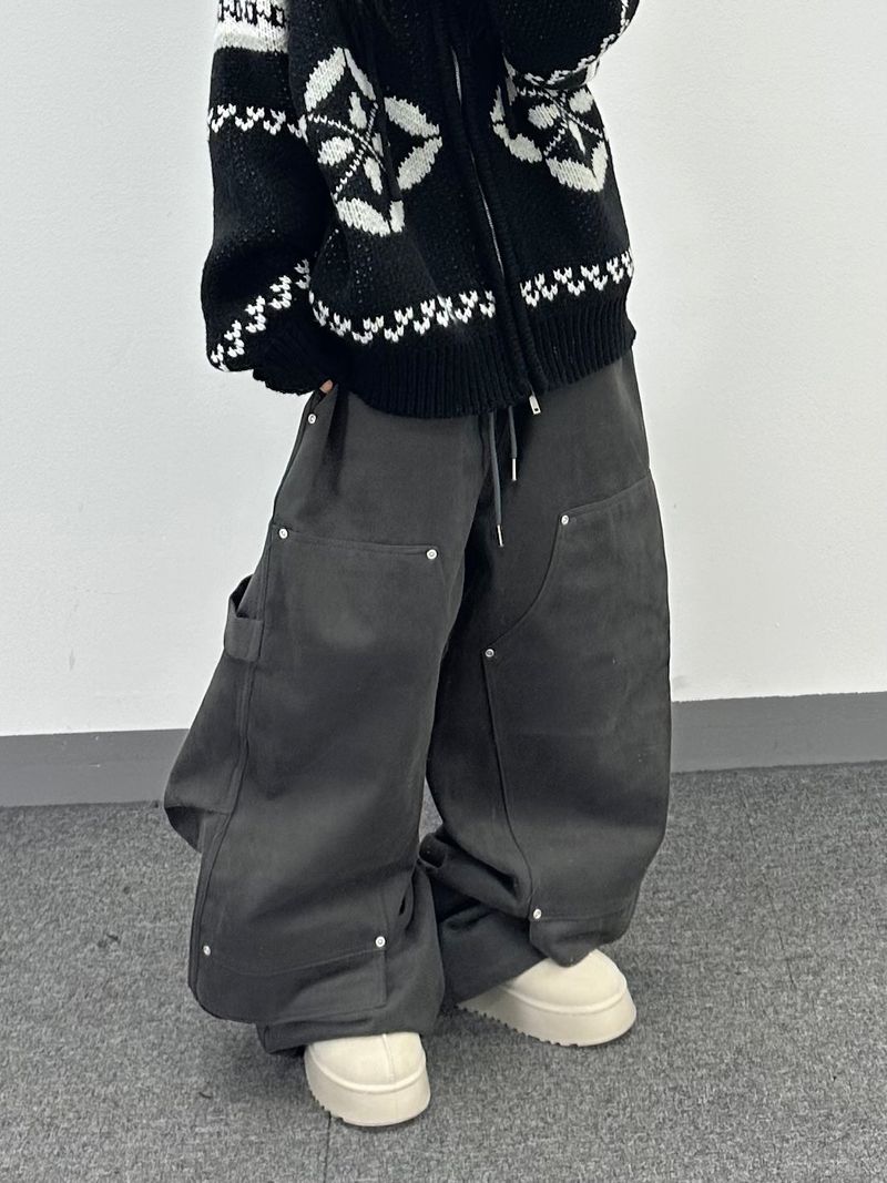 peach double-knee big work pants
