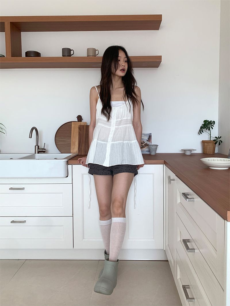 NONFADE DOT DENIM SHORTS (2C)