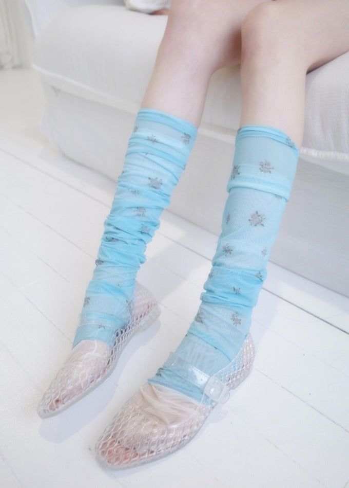 myorang（ミョラン）の「ロッジシースルーレグウォーマー（2color）（Fashion Accessories）」