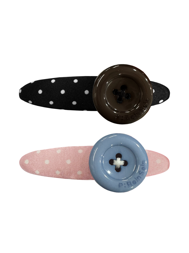 Dot button hair pin [2pcs set]
