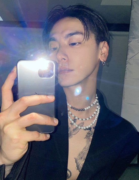 No.8707 HOLY IN CODE pearl & surgical 3type necklace