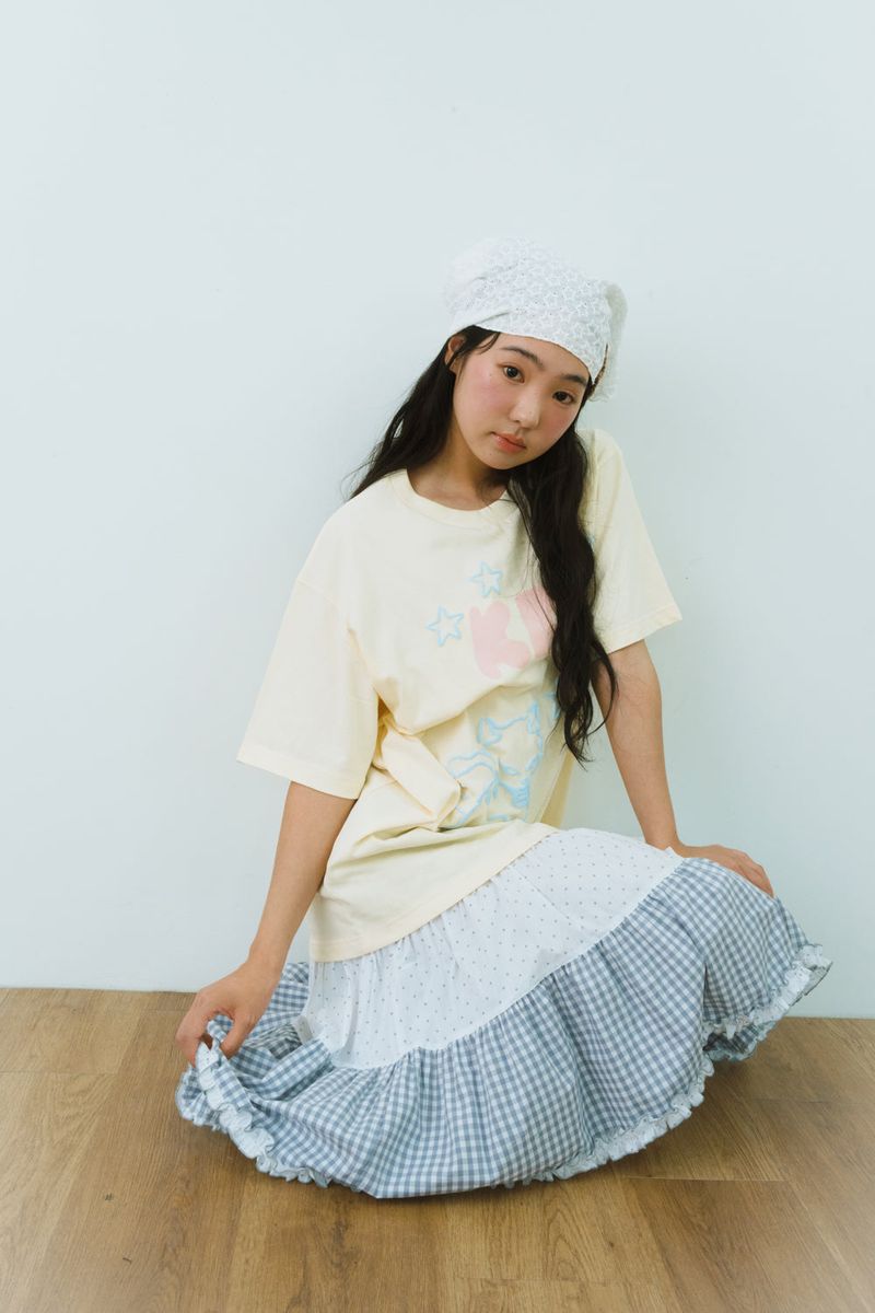 POWDER COTTON CANCAN SKIRT