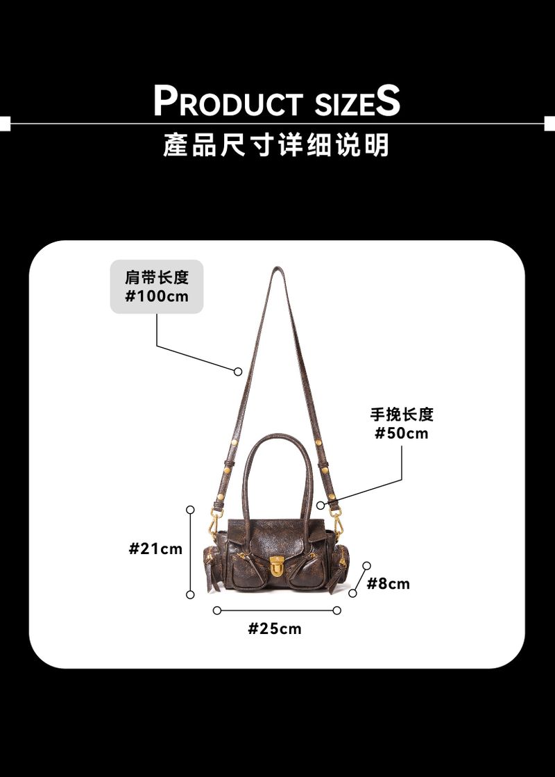 Mini “Milano” Oiled Leather Biker Bag