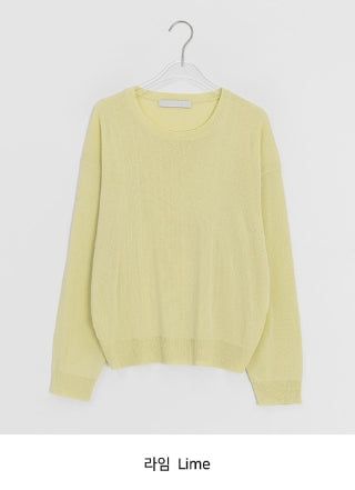 Muden Basic Color Round Neck Knit