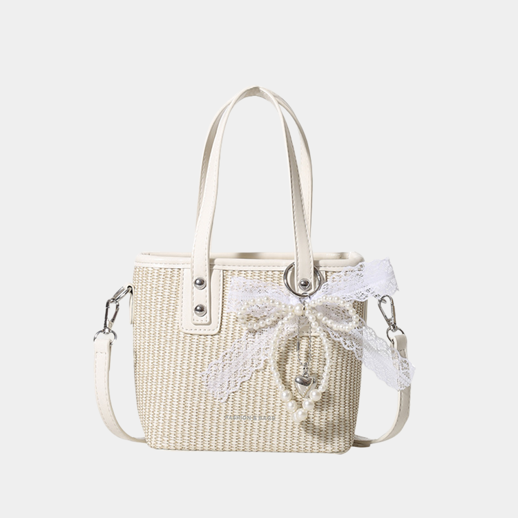 Vacation Straw Rattan Beach Holiday Bucket Bag
