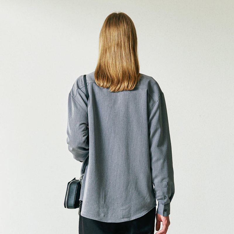 VERTICAL TIP BASIC SHIRT GREY