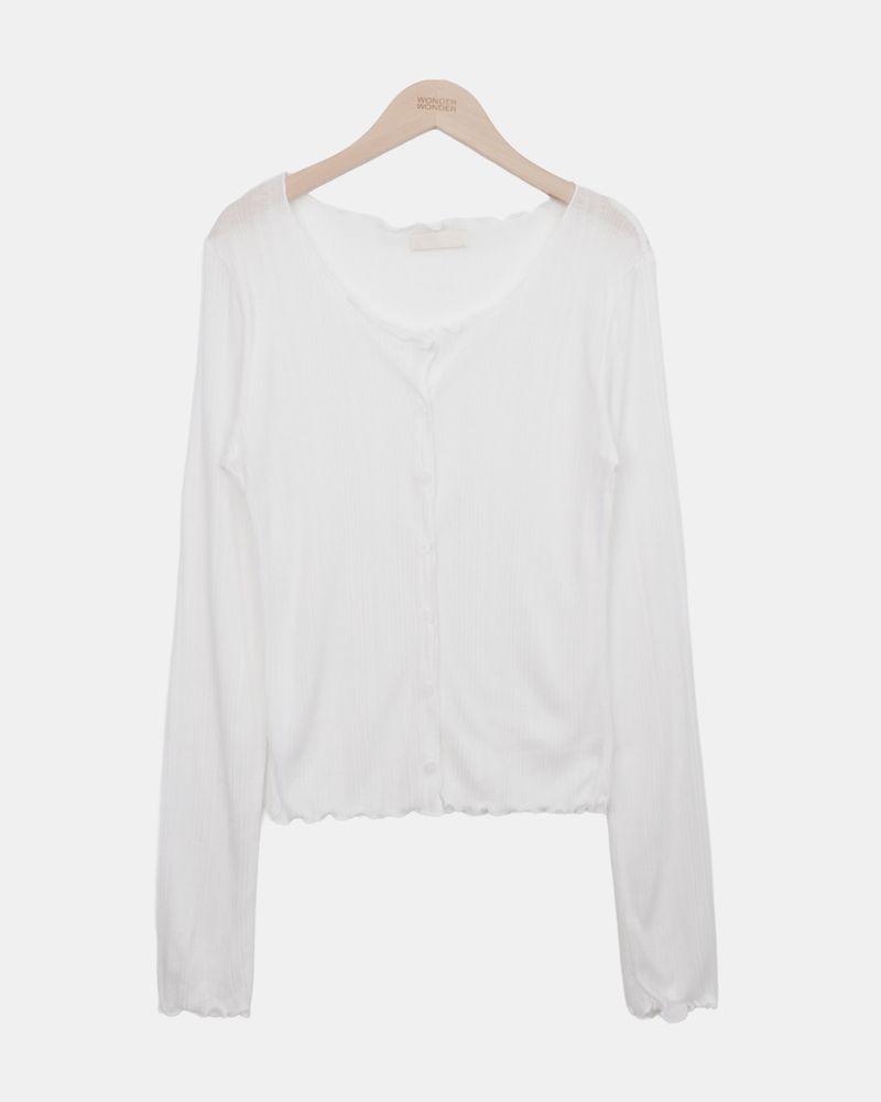 Rohin Frill Ribbed Cardigan