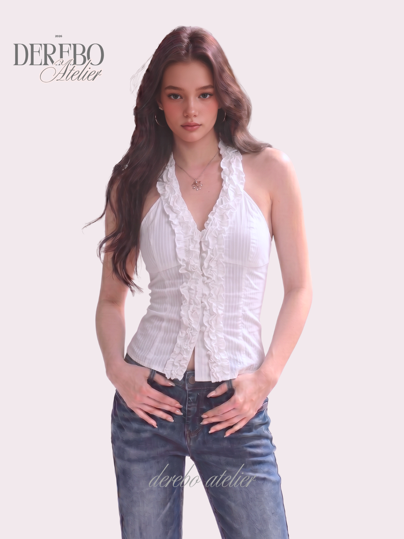 dereborujo（ドレボルゾー）の「foam lace halterneck blouse（Tops）」