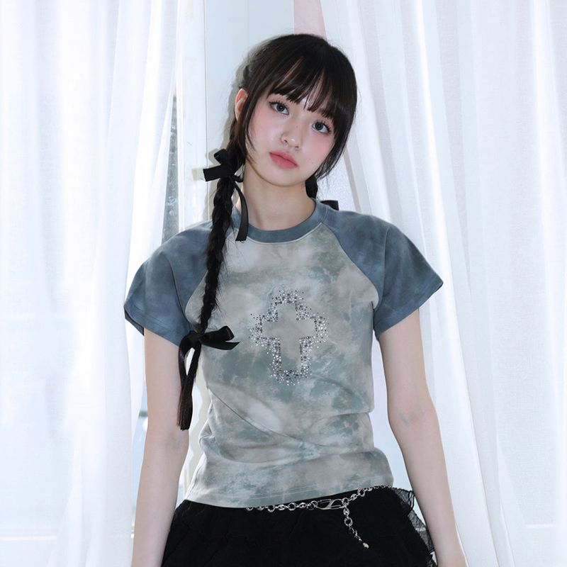 CLUT STUDIO（クラットスタジオ）の「0 7 タイダイクロスTシャツ（トップス）」