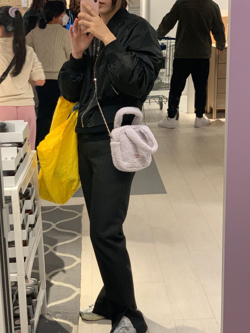 teddy bag gray
