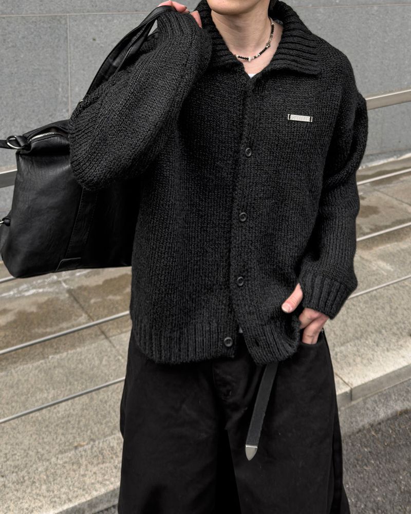 Arin Collared Knit Warmer Cardigan