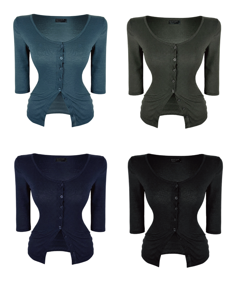 SOUL'S COLOR（ソウルズカラー）の「[MADE] Sheer Ribbed V-Neck Cardigan (4color)（Tops）」