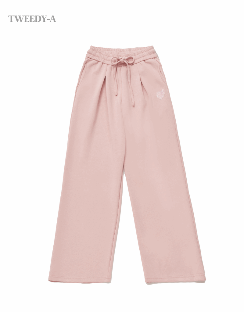 TWEEDY-A（ツウィーディア）の「ハートパッチピンタックディテールワイドバンドパンツ 3 Color（パンツ）」
