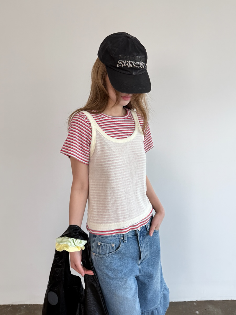 net sleeveless top
