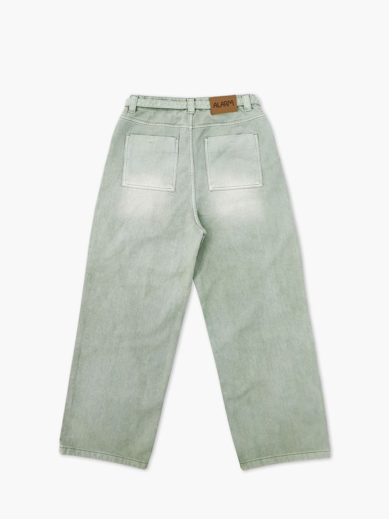 ALARM ONE TUCK BELTED DYEING PANTS MINT_MAN