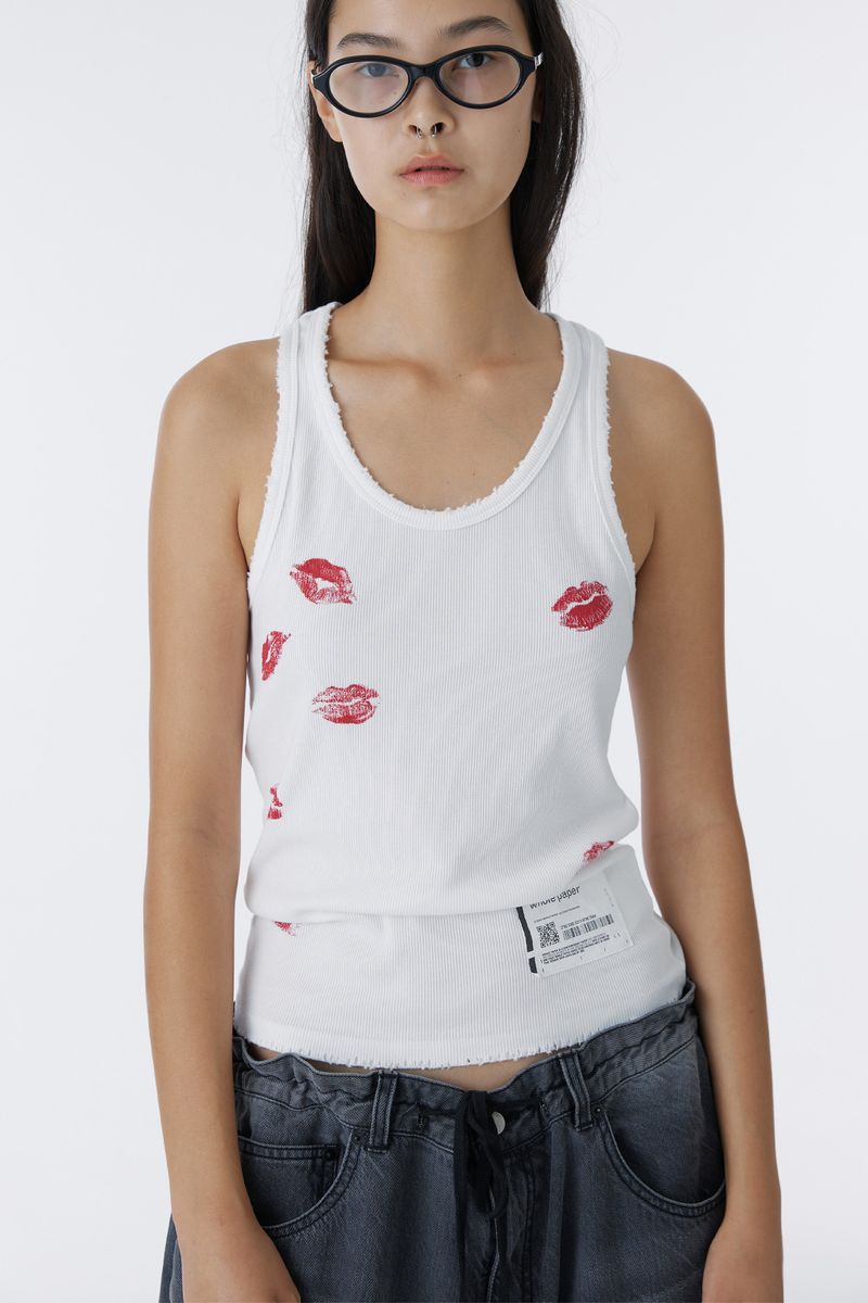 KISS MARK TANK TOP (WHITE)