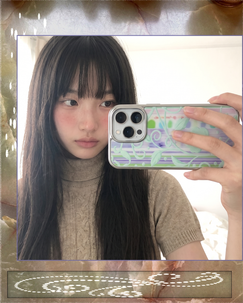 [silver glass bumper] flatf (violet)