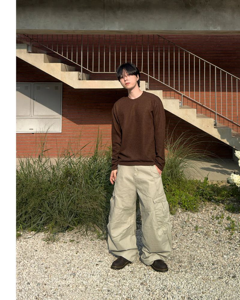 Cerne Dying Washed Curved Cargo Pants