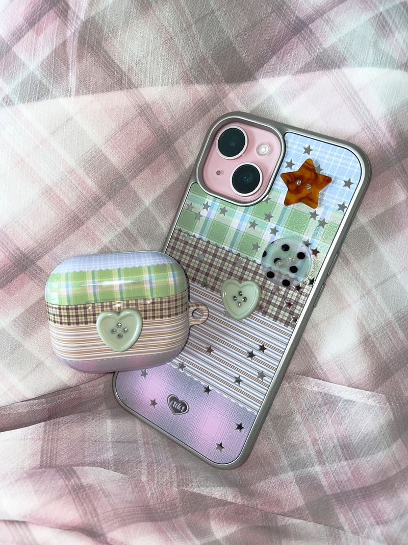 Summer vacation button airpod Buds case