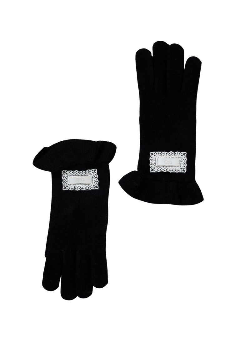 Orb(オーアルビー)の「Orb frilly gloves (deep black)(Fashion Accessories)」