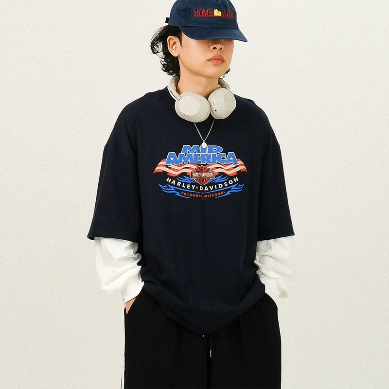 SEMIKAJI（セミカジ）の「 アメリカ レイヤードロングスリーブ（トップス）」