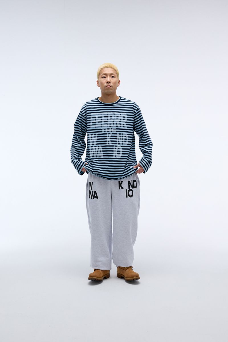 Weekend warrior typography printing long pants (Melange)