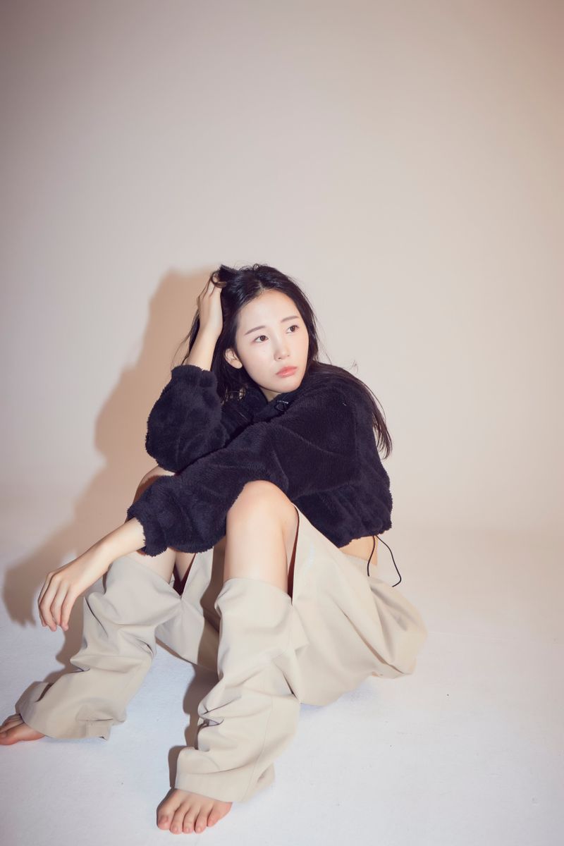 banding half cut long pants_be