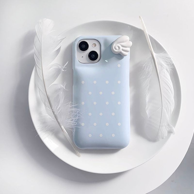 leromarin（ルロマリン）の「[MADE] ブルーウィングスパステルドットスマホケース（スマホグッズ/小物）」