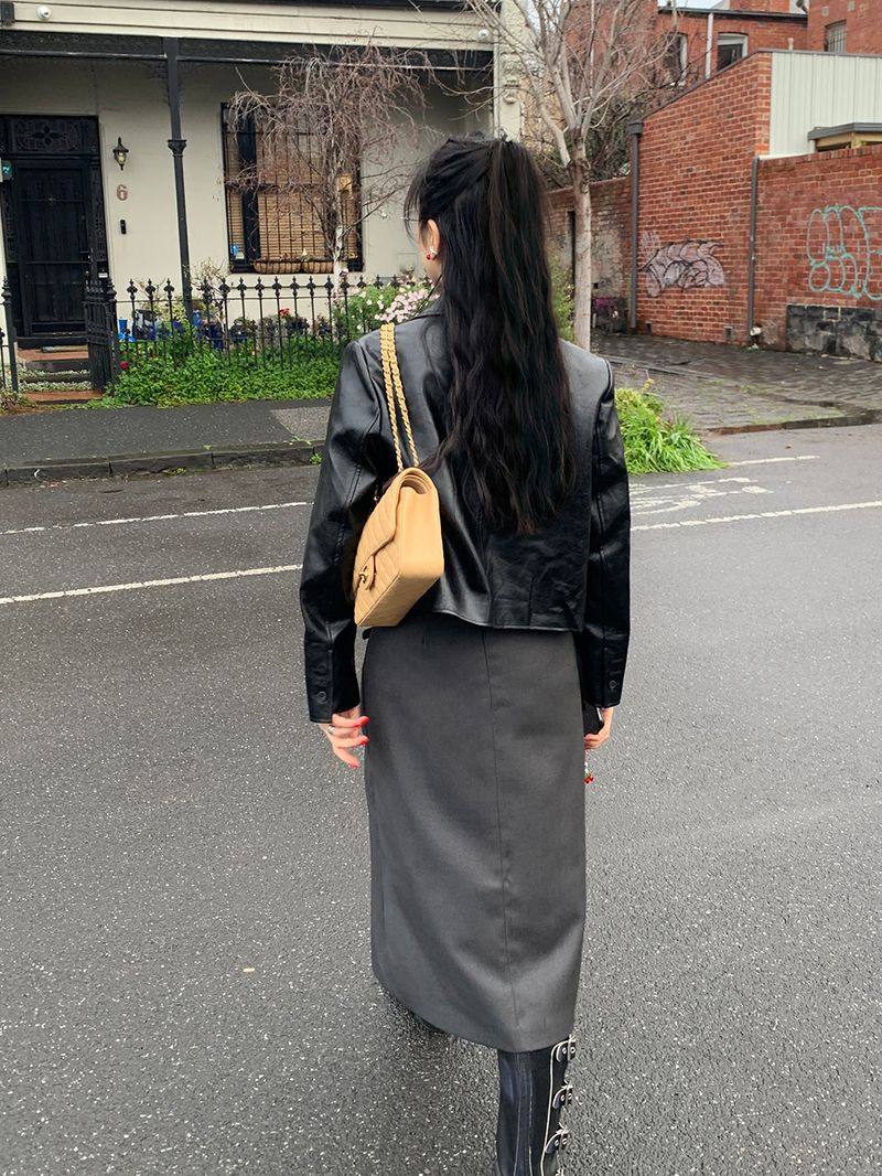 [MADE] Femme Leather Mini Jacket