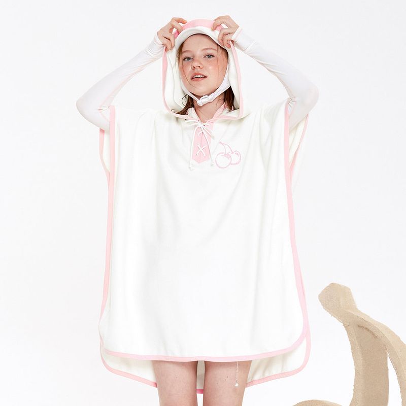 KIRSH（キルシー）の「ミドルチェリーテリーポンチョ / MIDDLE CHERRY TERRY PONCHO [IVORY]（Swimwear）」