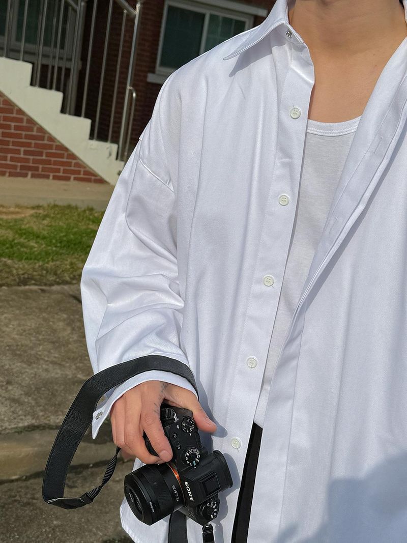 ASCLO Hidden Various Button Overfit Shirt (4color)