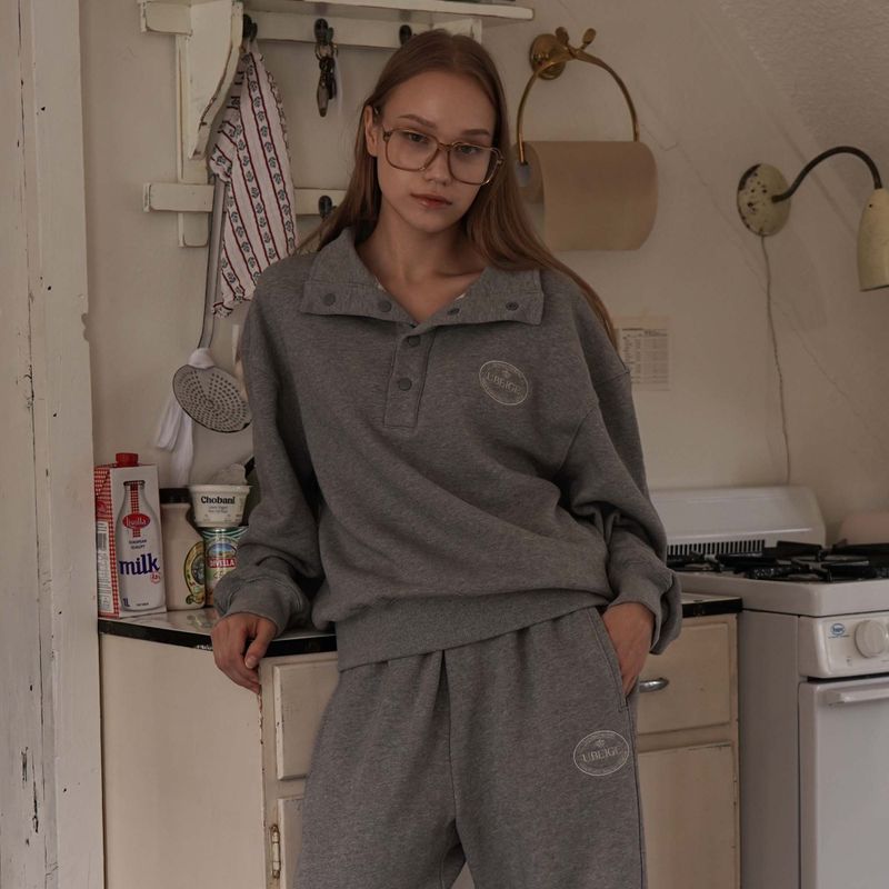 Melange Snap Sweatshirts
