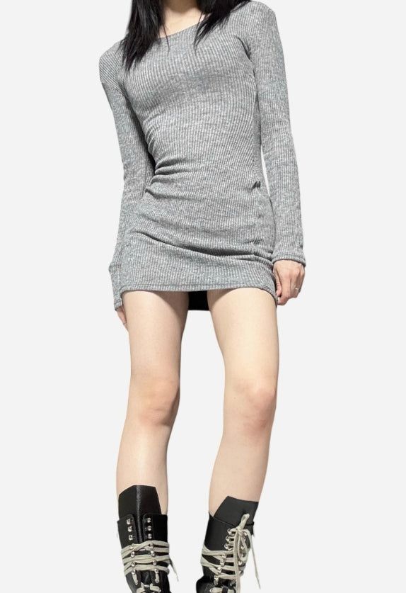 Slim wear fit rib one piece