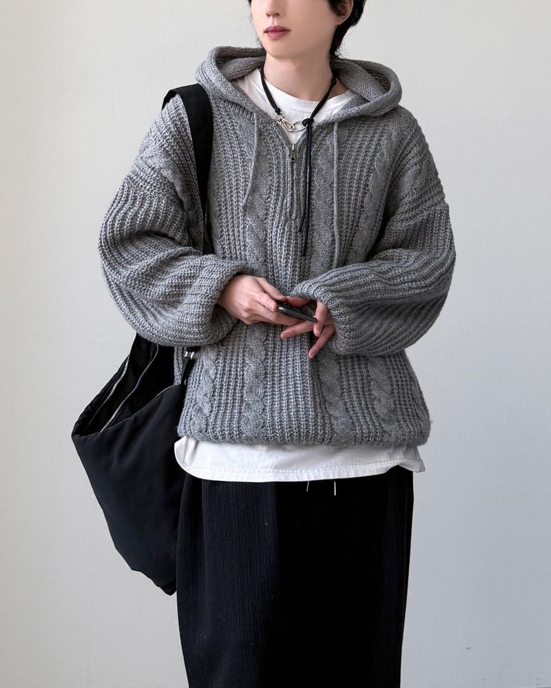 Pania Zip-Up Hood Knit
