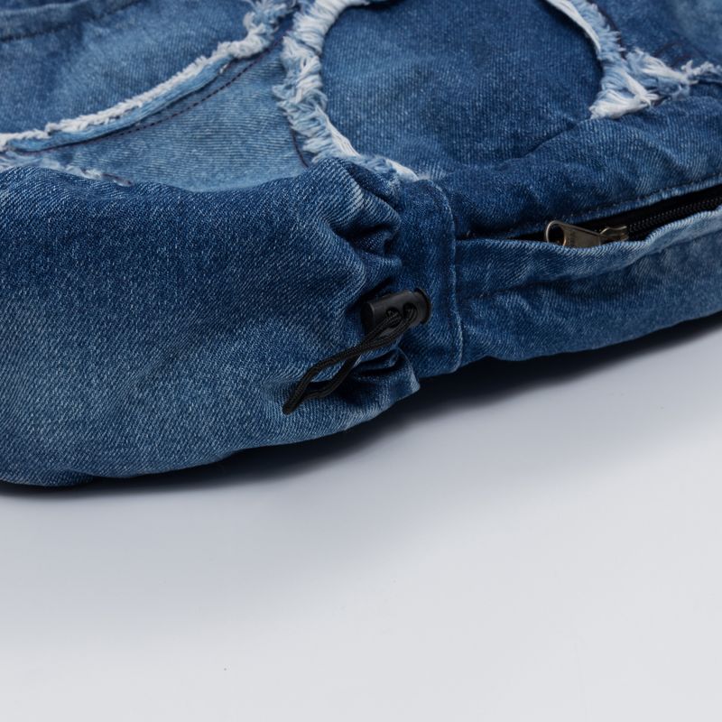 Washed Denim Turtle Backpack (Blue)