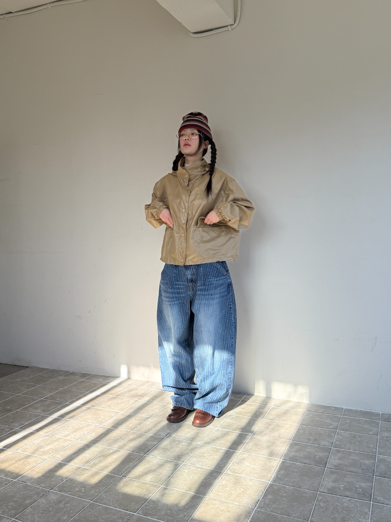glossy wind jumper (silver)