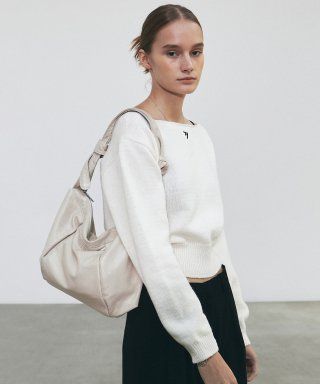 MINIMAL NNC BOAT NECK KNIT_CREAM