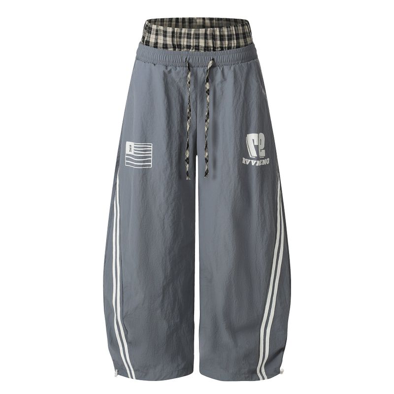 97 Checked Waist Wide Pants