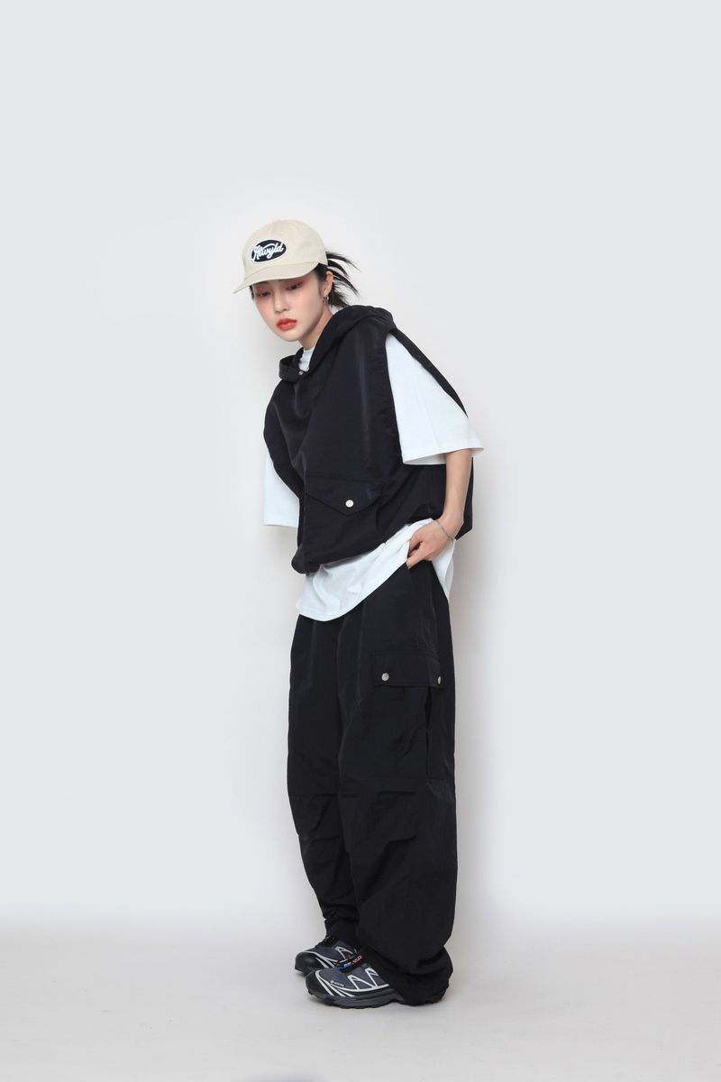 WASHIHO hooded pocket vest