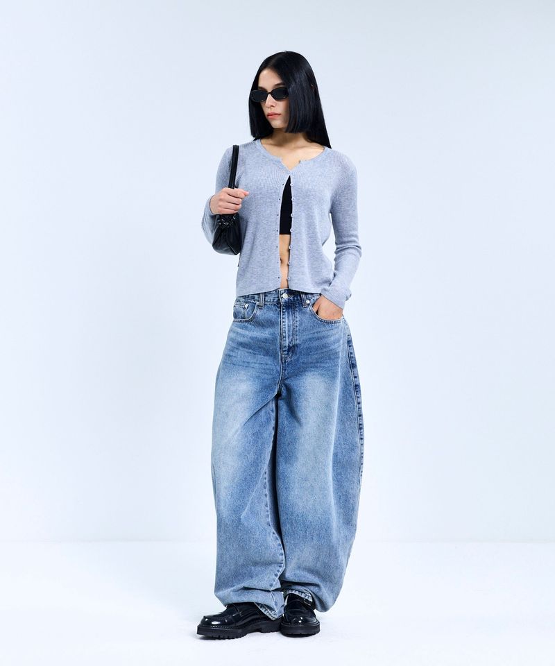 vivabrown(ビバブラウン)の「85-VIVAJ014 Light Crop Knitwear Cardigan 6color()」