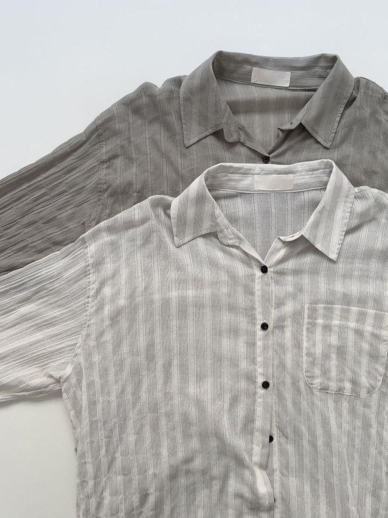 Block Stripe Loose Fit Shirt