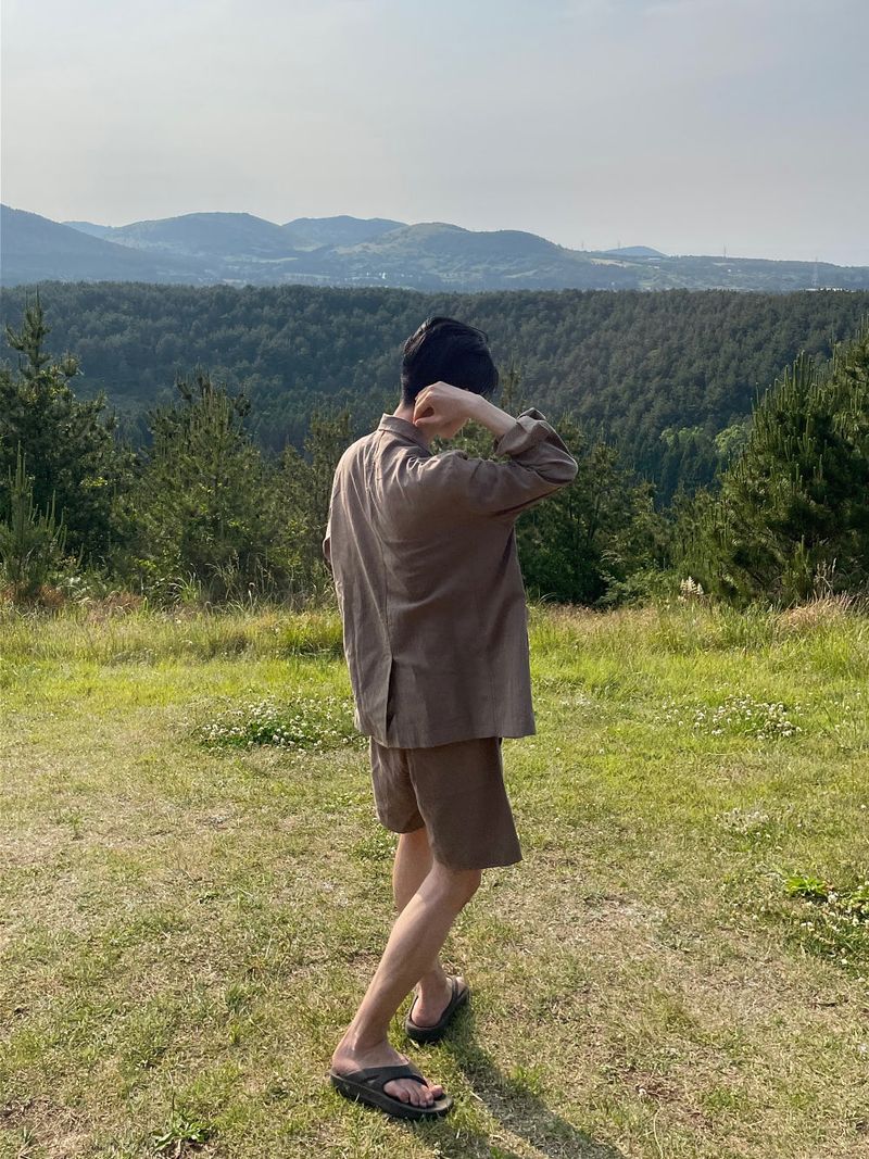 Basic Linen set up blazer jk
