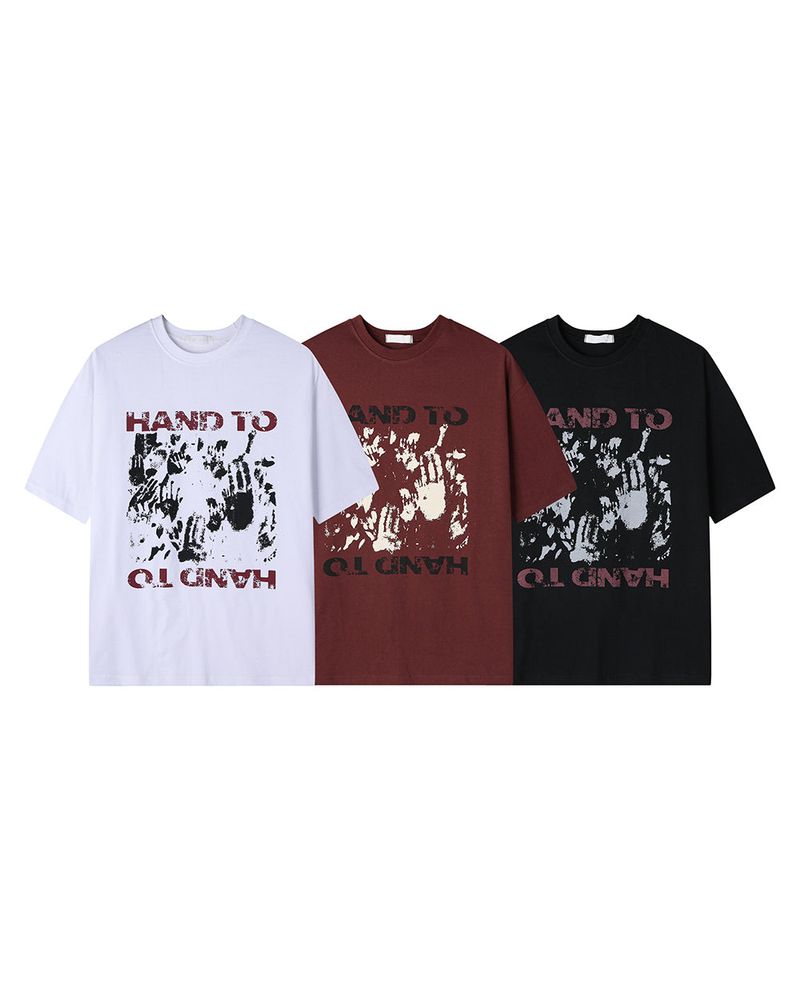 Touch Graphic Oversized Half T-Shirt