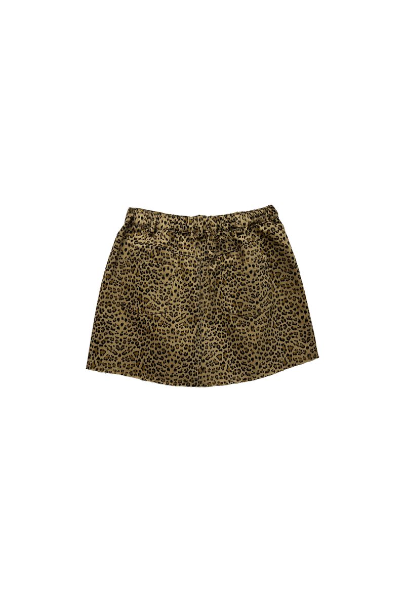 LEOPARD MINI SKIRT / BEIGE