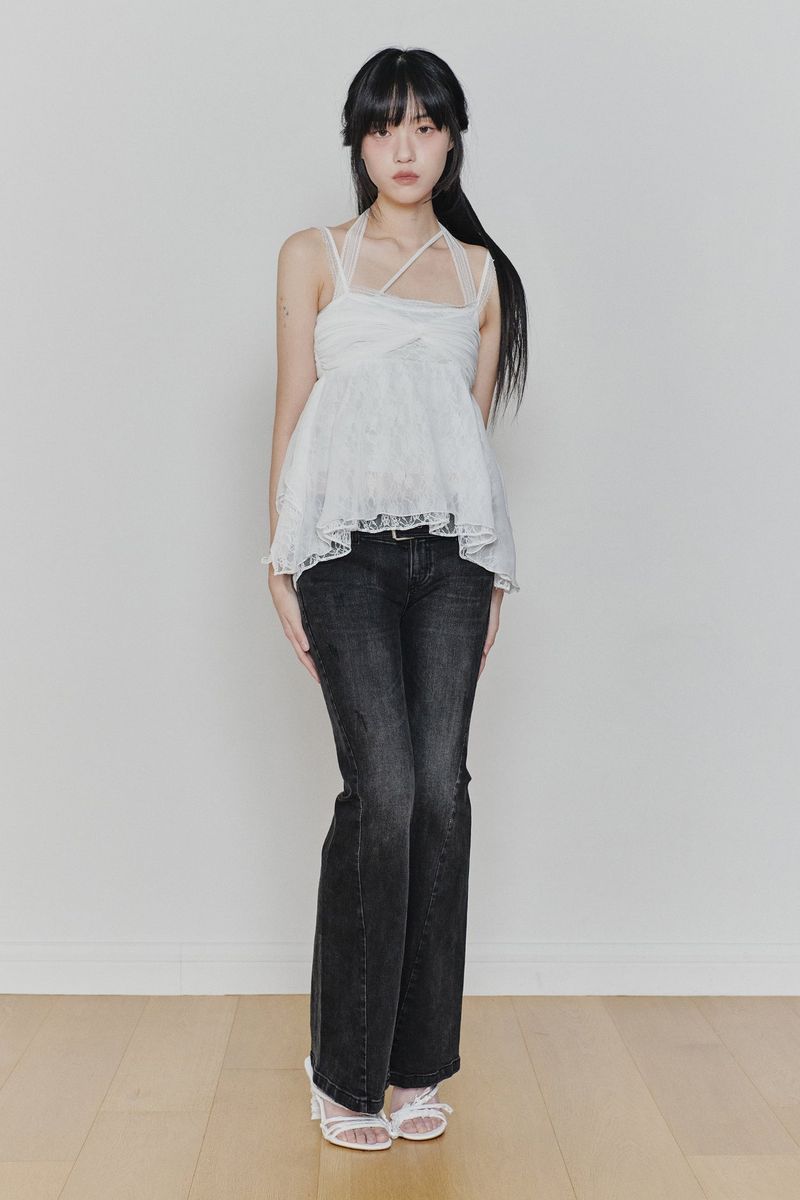 ROSE SHIRRING TOP white