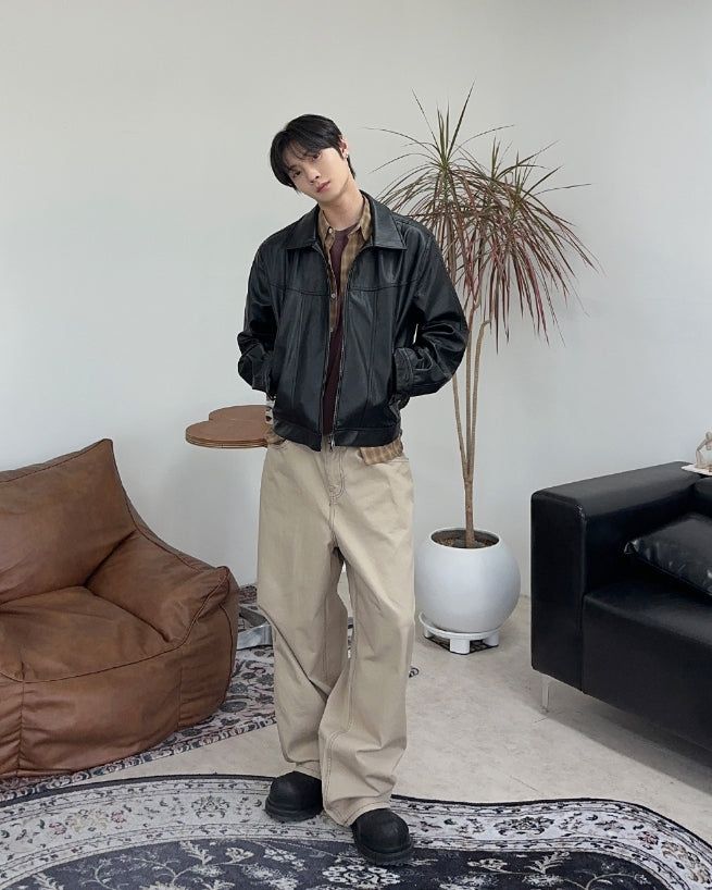 Mayden Crop Leather Jacket