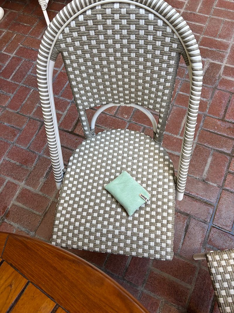 Terry flat pouch - mint , M size