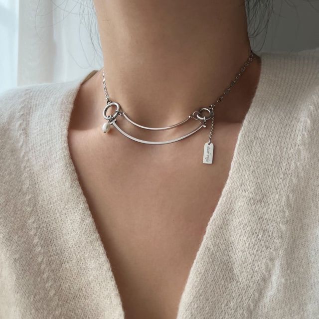 dle Bold Double Bar Unique Handmade Necklace